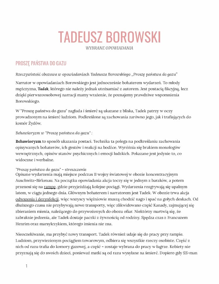 Know Opowiadania „Proszę Państwa do Gazu”, „U nas w Auschwitzu” thumbnail