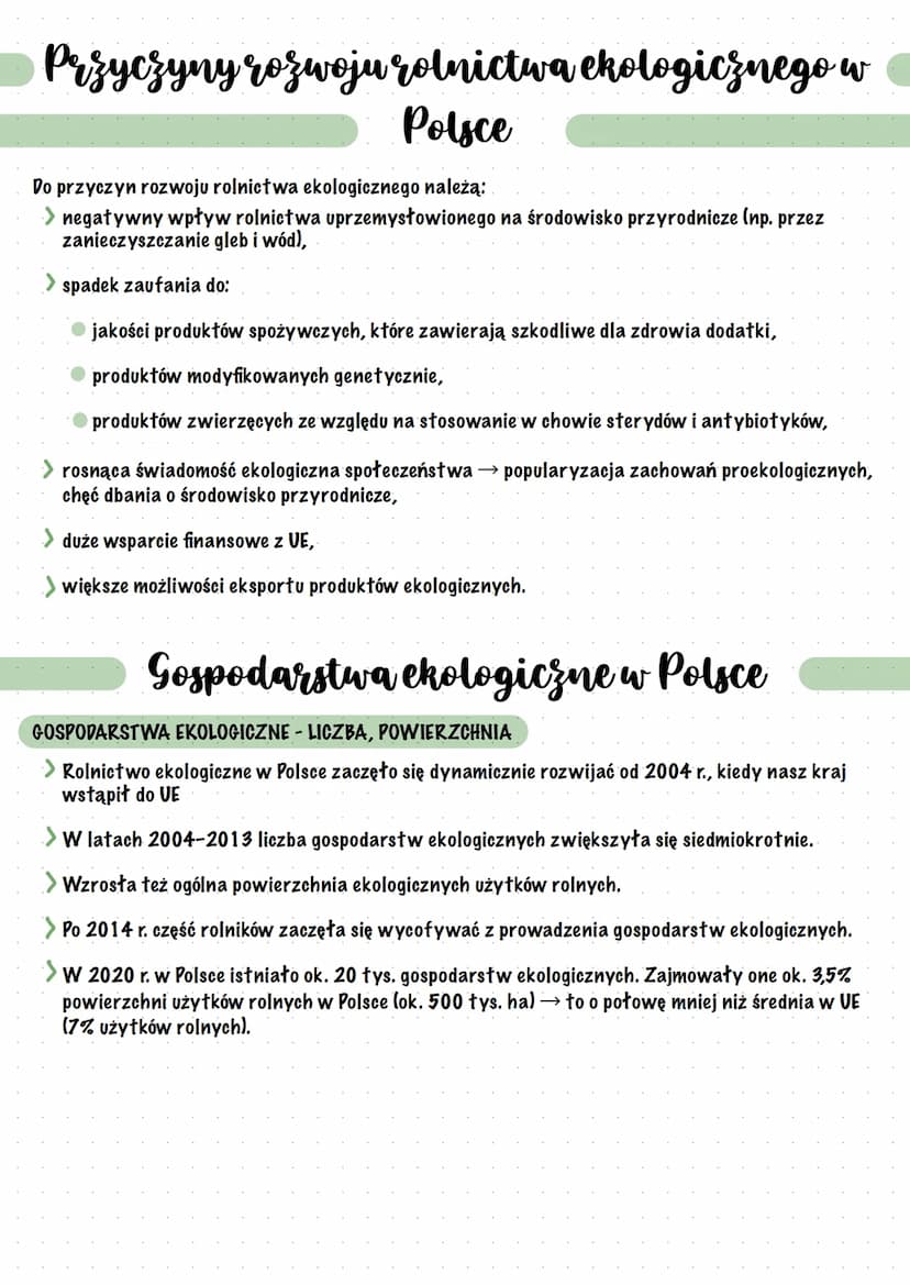 Rolnictwo ekologiczne
w Polsce
Cechy rolnictwa ekologicznego
POLSKILTRUMP
Gospodarowanie jest dostosowane do cyklu biologicznego w przyrodzi