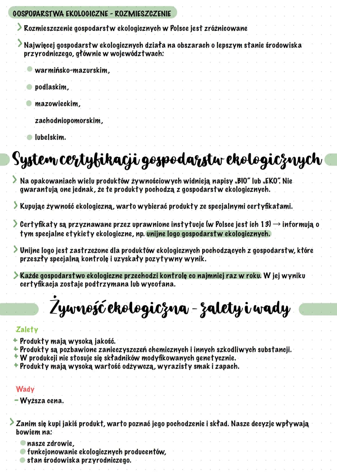 Rolnictwo ekologiczne
w Polsce
Cechy rolnictwa ekologicznego
POLSKILTRUMP
Gospodarowanie jest dostosowane do cyklu biologicznego w przyrodzi