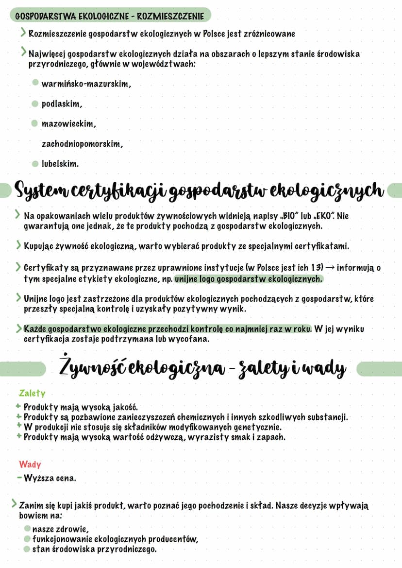 Rolnictwo ekologiczne
w Polsce
Cechy rolnictwa ekologicznego
POLSKILTRUMP
Gospodarowanie jest dostosowane do cyklu biologicznego w przyrodzi