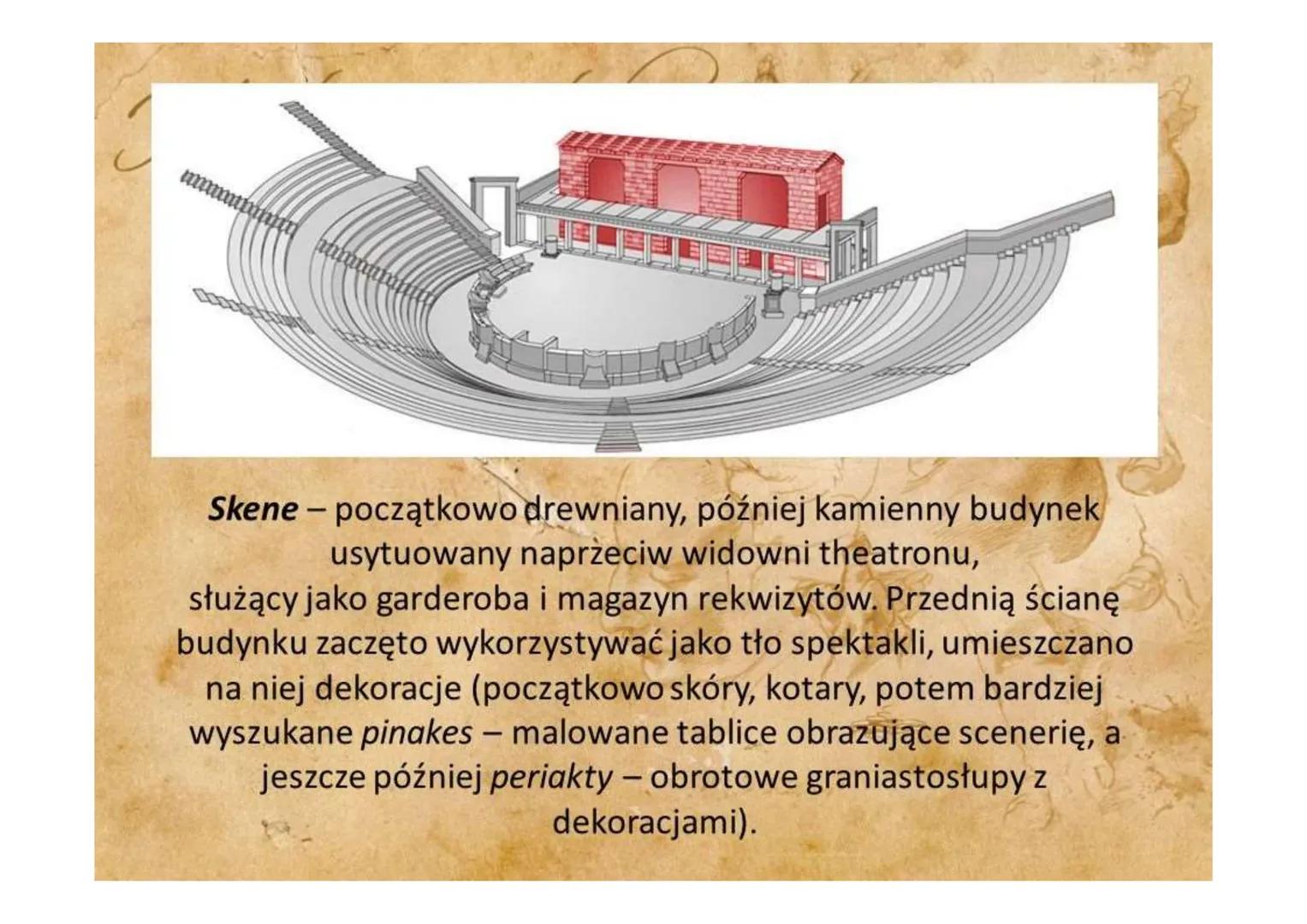 TEATR GRECKI
CZYLI POCZĄTKI DRAMATU GENEZA TEATRU GRECKIEGO
Podczas ateńskich świąt ku czci Dionizosa -
Wielkich Dionizjów organizowano konk