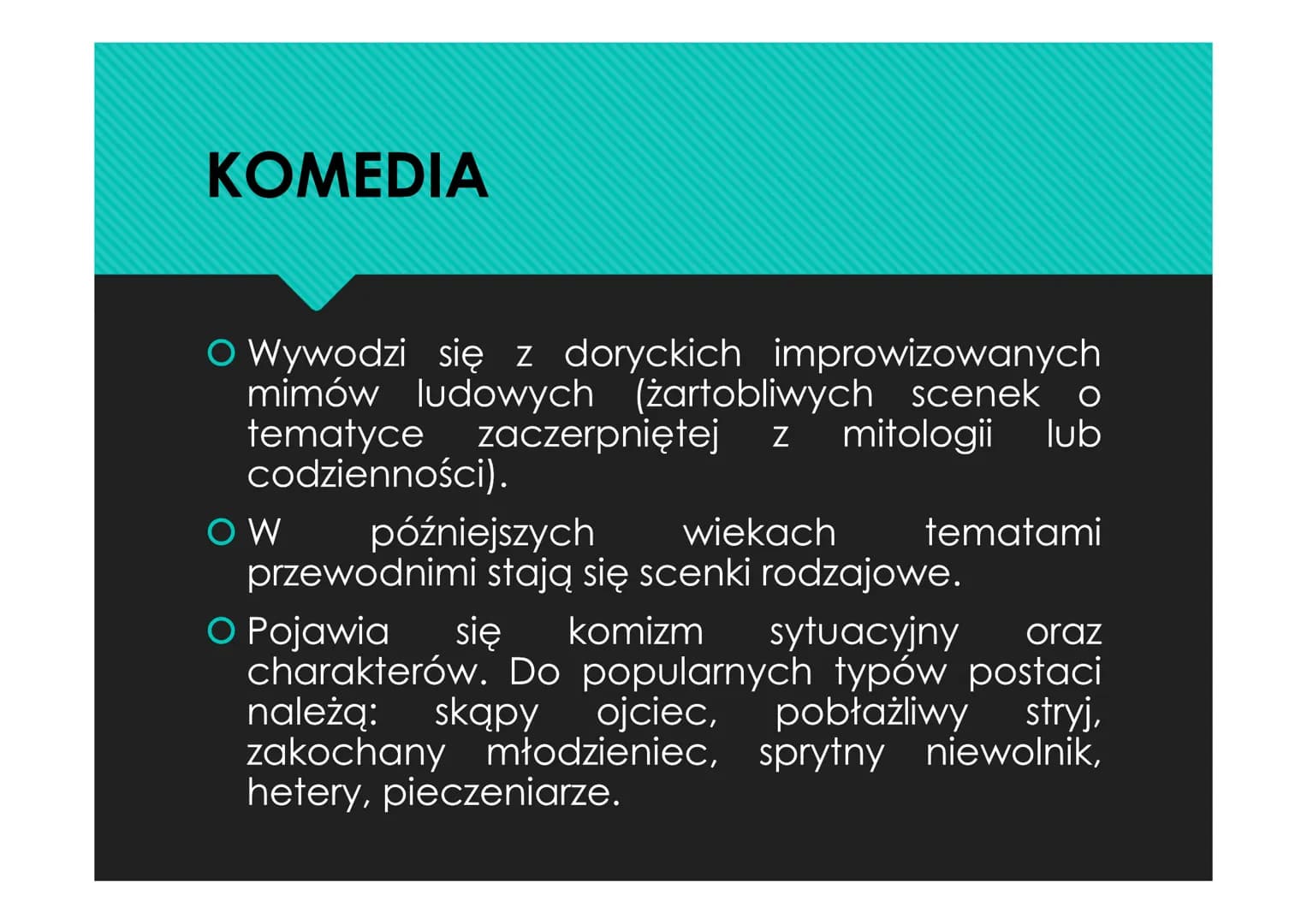 TEATR GRECKI
CZYLI POCZĄTKI DRAMATU GENEZA TEATRU GRECKIEGO
Podczas ateńskich świąt ku czci Dionizosa -
Wielkich Dionizjów organizowano konk