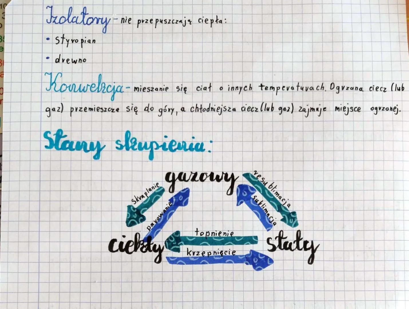 Fizyka_Termodymanitia
Energia wewnętrzira.
Suma
energii potencjalnej wzajemnego oddziaływania między cząsteczkami,
enevgi kinetycznej cząste