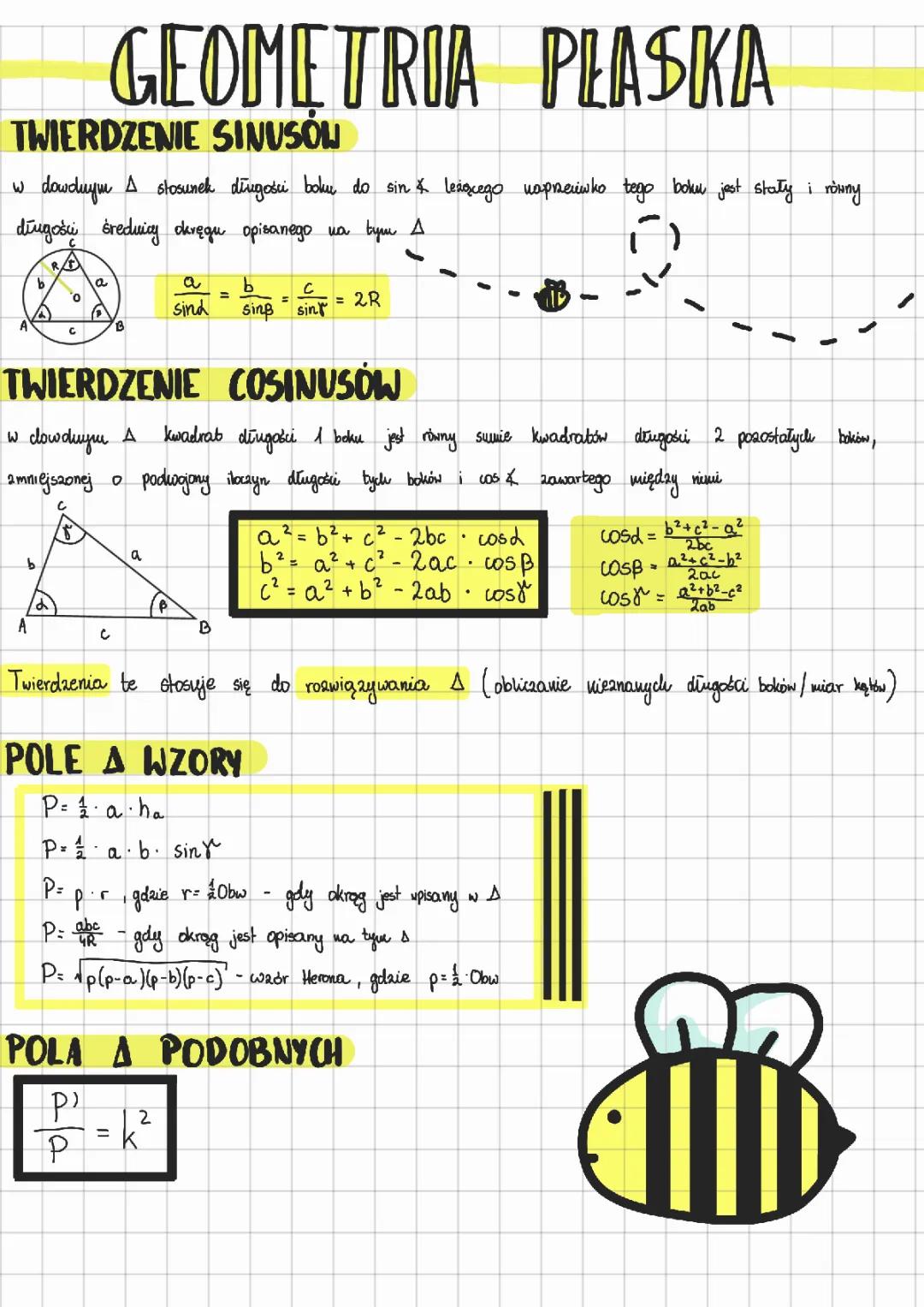 Geometria płaska - poziom rozszerzony