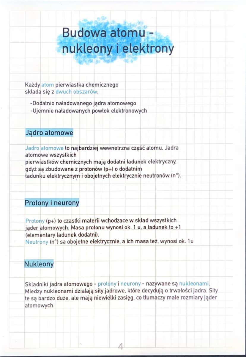 Atomy i cząsteczki
Dyfuzja to samorzutne mieszanie się ze sobą różnych
substancji na skutek ruchu cząsteczek. Światczy to o ziarnistej
budow