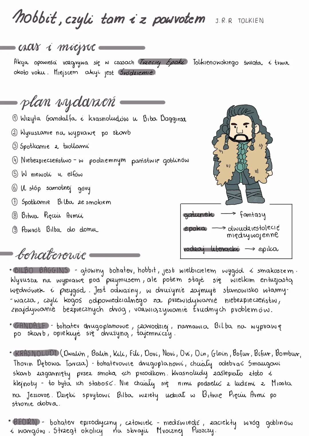 hobbit, czyli tam iz powrotem J.R.R. TOLKIEN
·chas i migsoc
Akcja opowieści vozgrywa się w czasach Trzeciej Epoki Tolkienowskiego świata i t