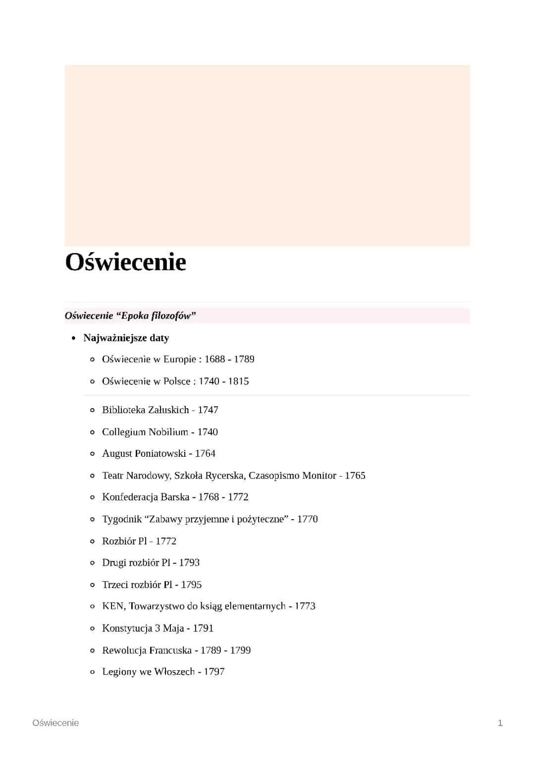 Oświecenie w Polsce: Najważniejsze wydarzenia i twórcy