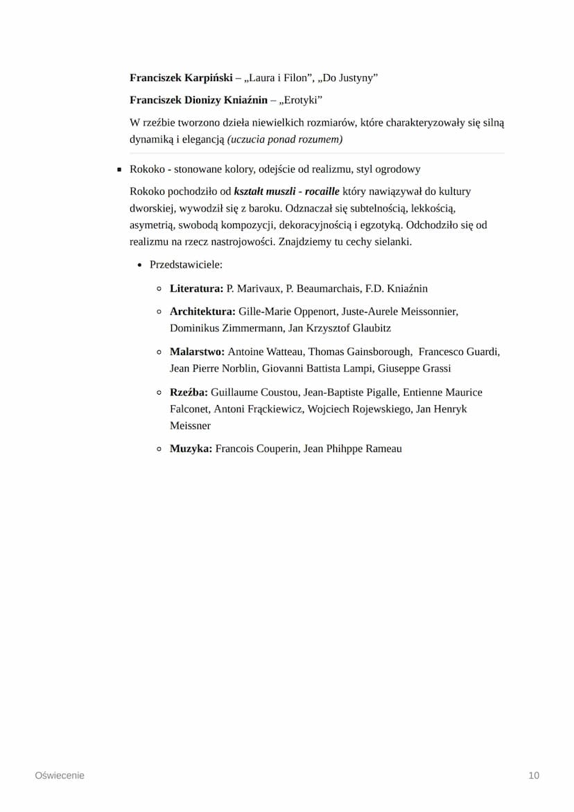 Oświecenie
Oświecenie "Epoka filozofów"
Najważniejsze daty
o Oświecenie w Europie : 1688 - 1789
o
Oświecenie w Polsce: 1740 - 1815
●
Oświece