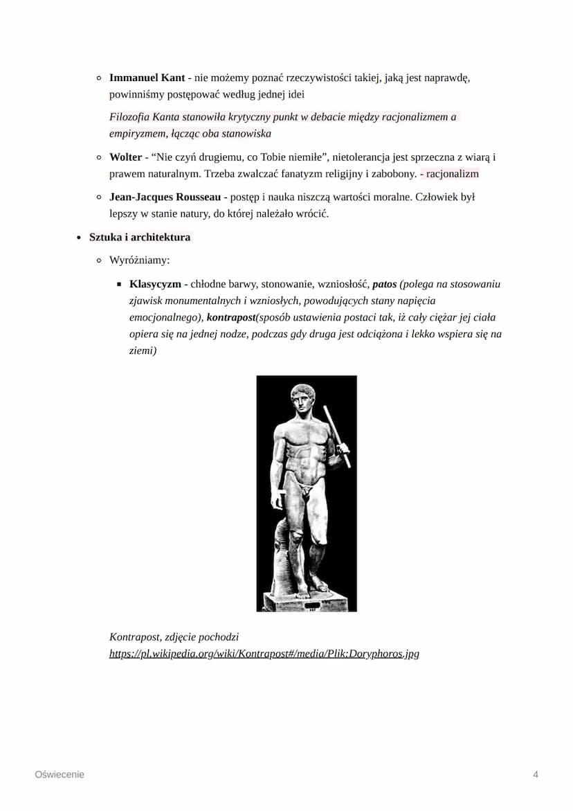 Oświecenie
Oświecenie "Epoka filozofów"
Najważniejsze daty
o Oświecenie w Europie : 1688 - 1789
o
Oświecenie w Polsce: 1740 - 1815
●
Oświece
