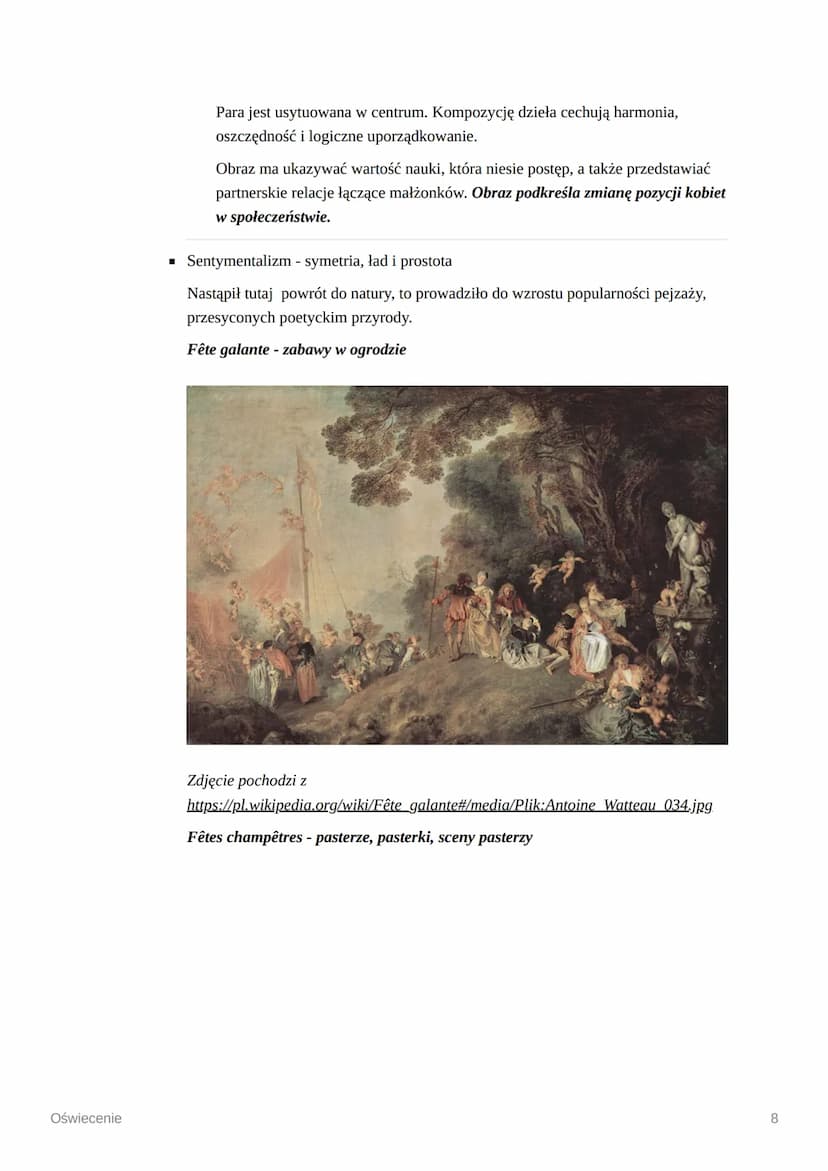 Oświecenie
Oświecenie "Epoka filozofów"
Najważniejsze daty
o Oświecenie w Europie : 1688 - 1789
o
Oświecenie w Polsce: 1740 - 1815
●
Oświece