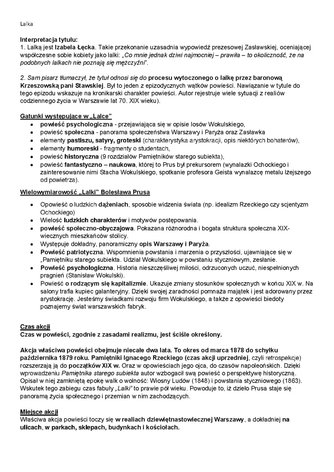 Lalka Bolesław Prus 
