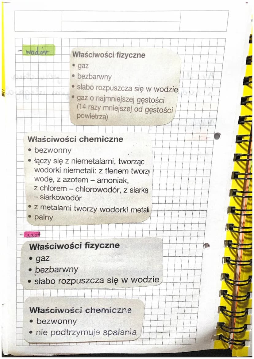 Chemiar
Rozdział II. se tadniki powietna
• rodzaje przemian jakim ulegaja
2. Własciwosch
them.
●
gazów:
Właściwości fizyczne
gaz
• bezbarwny