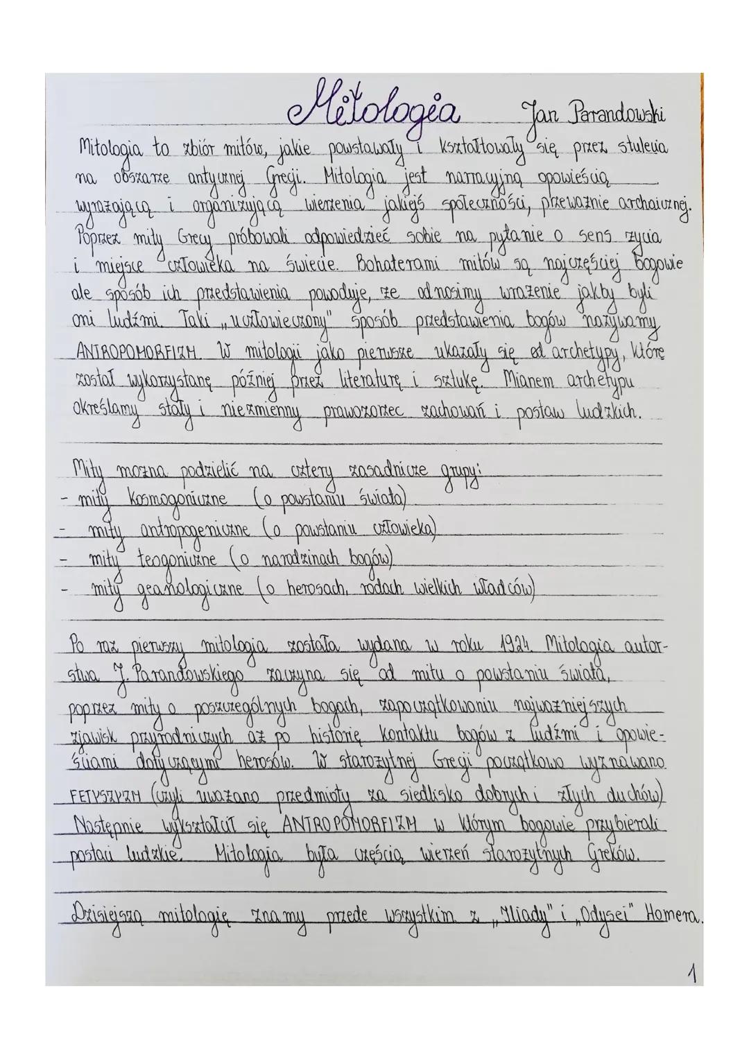 Mitologia Jan Parandowski
i
i
Mitologia to zbiór mitów, jakie powstawały kształtowały się przez stulevia
na obszarze antywing Grecji. Mitolo