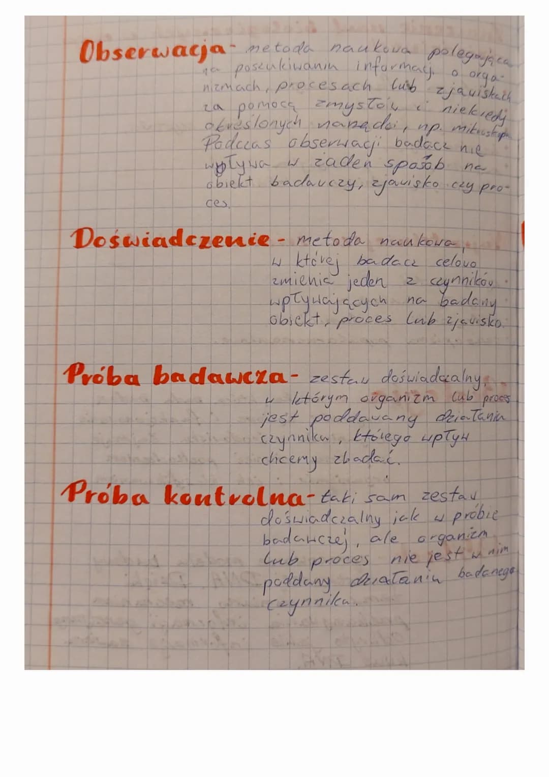 Obserwacja metoda naukowa polegająca
1o poskukiwanm informay, o orga.
na
nizmach, procesach lub
zjawiskach
niekiedy
za pomocą zmysłów i
okre