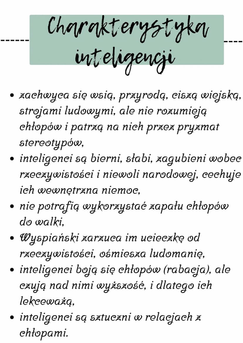 Inteligencia a
chłopstwo
■ Charakterystyka chłopstwa
■ Charakterystyka inteligencji Temat: Inteligencja a chłopstwo- porównanie.
1. Charakte