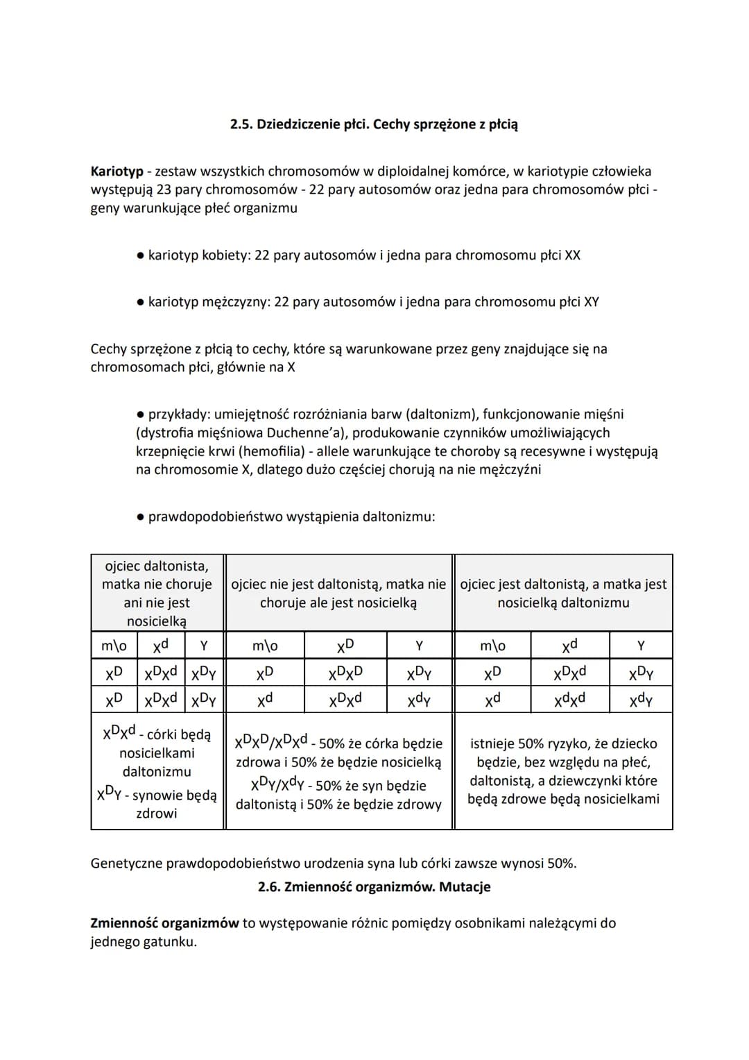 BIOLOGIA GENETYKA KLASYCZNA
2.1. I prawo Mendla. Krzyżówka testowa
Genotyp - zespół wszystkich genów występujących w organizmie.
Fenotyp to 