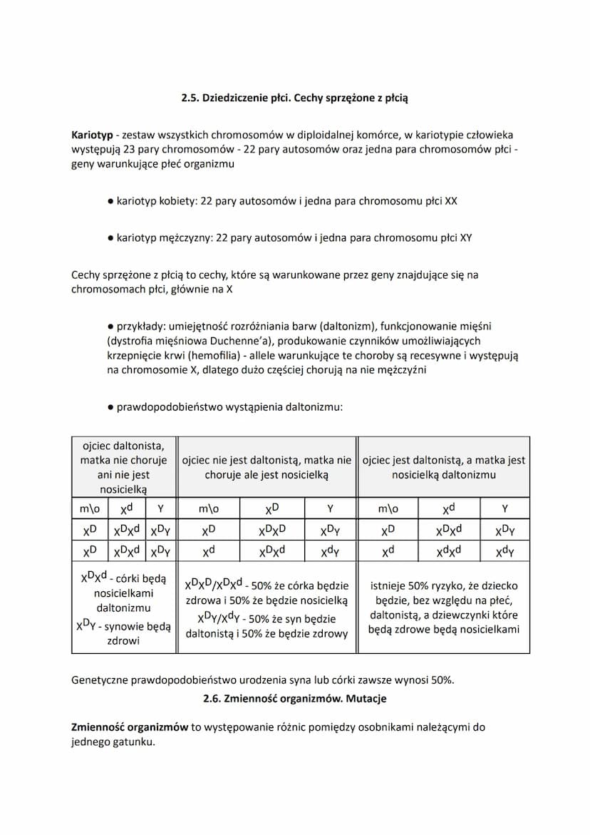 BIOLOGIA GENETYKA KLASYCZNA
2.1. I prawo Mendla. Krzyżówka testowa
Genotyp - zespół wszystkich genów występujących w organizmie.
Fenotyp to 