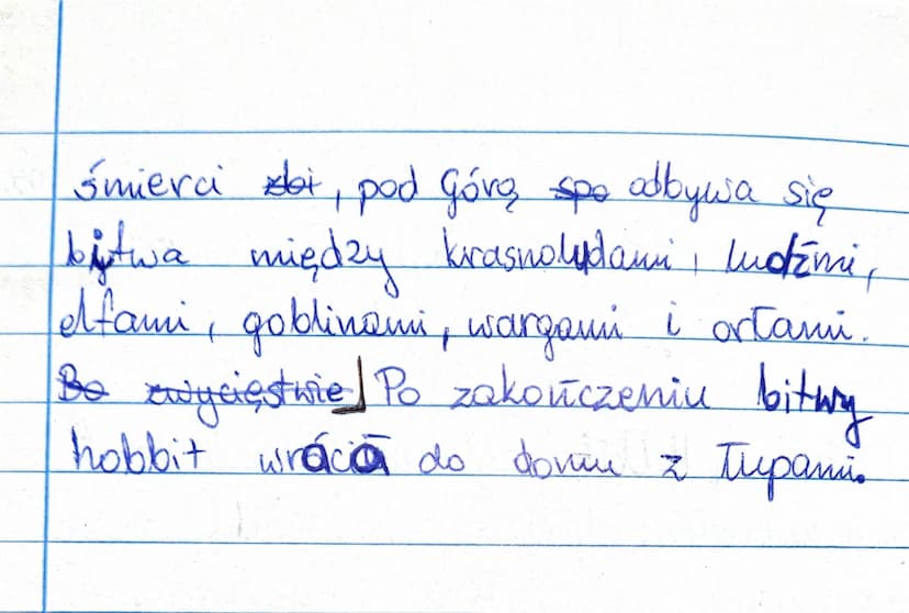 Temat: Historia Bilbo Bugginsa.
akapit
#
Utwór Hobbit, czyli tam iz powrotem"
papi autorstwa Tolkiena opowiada o
przygodzie hobbita Bilba Ba