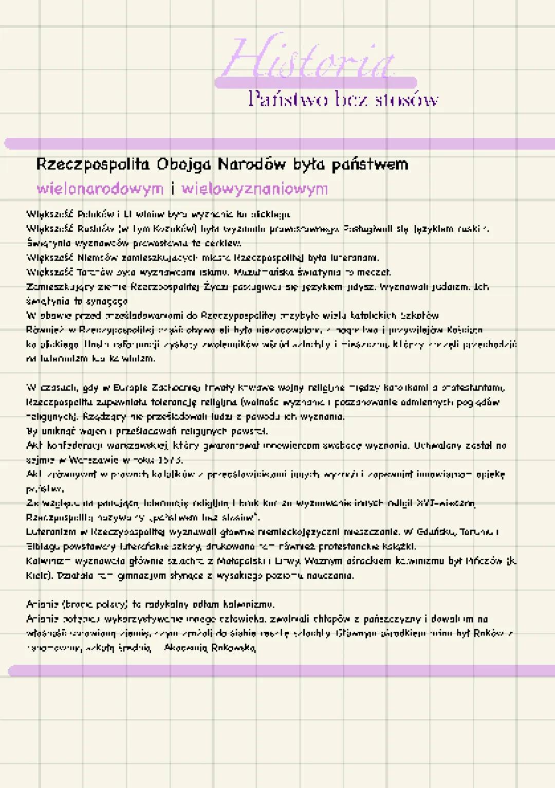Państwo bez stosów - Historia klasa 6, rozdział 2