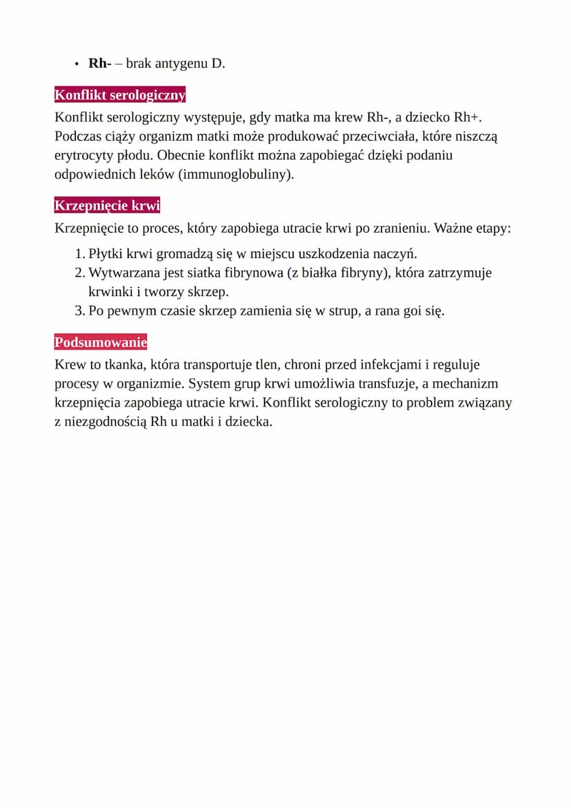 Budowa, funkcje krwi, grupy krwi, konflikt serologiczny i krzepnięcie krwi
- Klasa 7
Budowa krwi
Krew składa się z:
1. Osocza (55%) – płynne