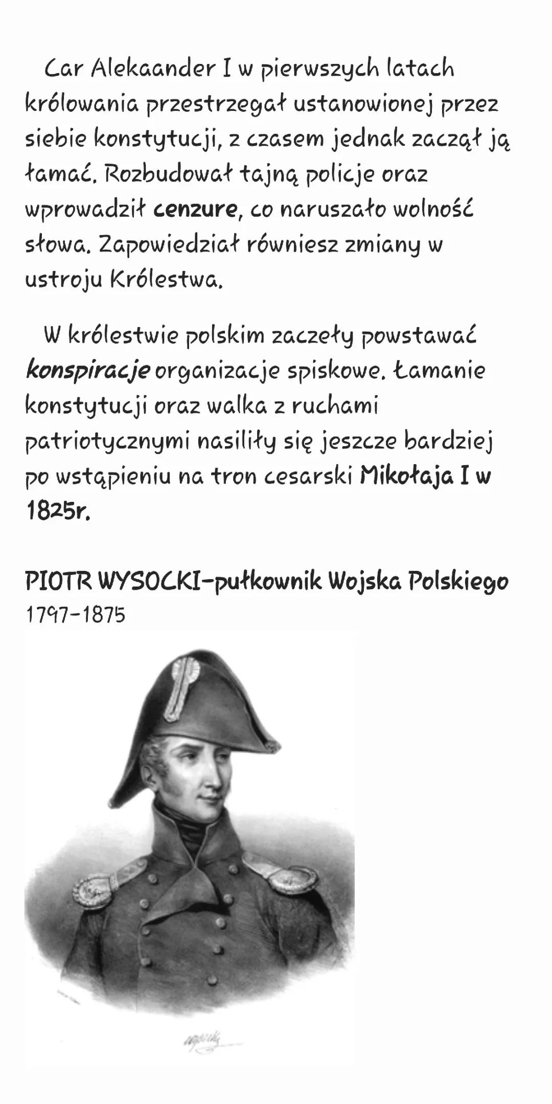 Powstanie Listopadowe - Ważne Wydarzenia (Dział II, Temat 2)