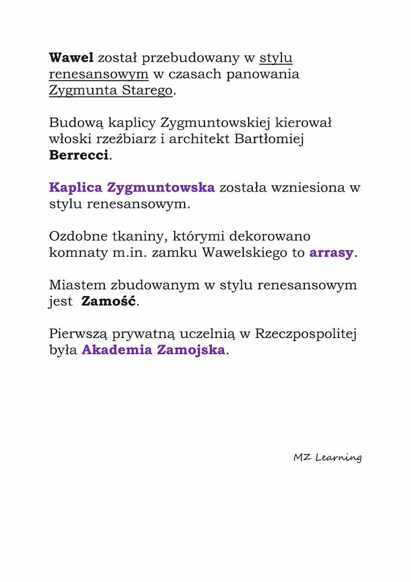 Odrodzenie na
ziemiach polskich
Złotym wiekiem w dziejach Polski nazywamy
wiek XVI.
Nowożytny język polski ukształtował się w
wieku XVI.
W X