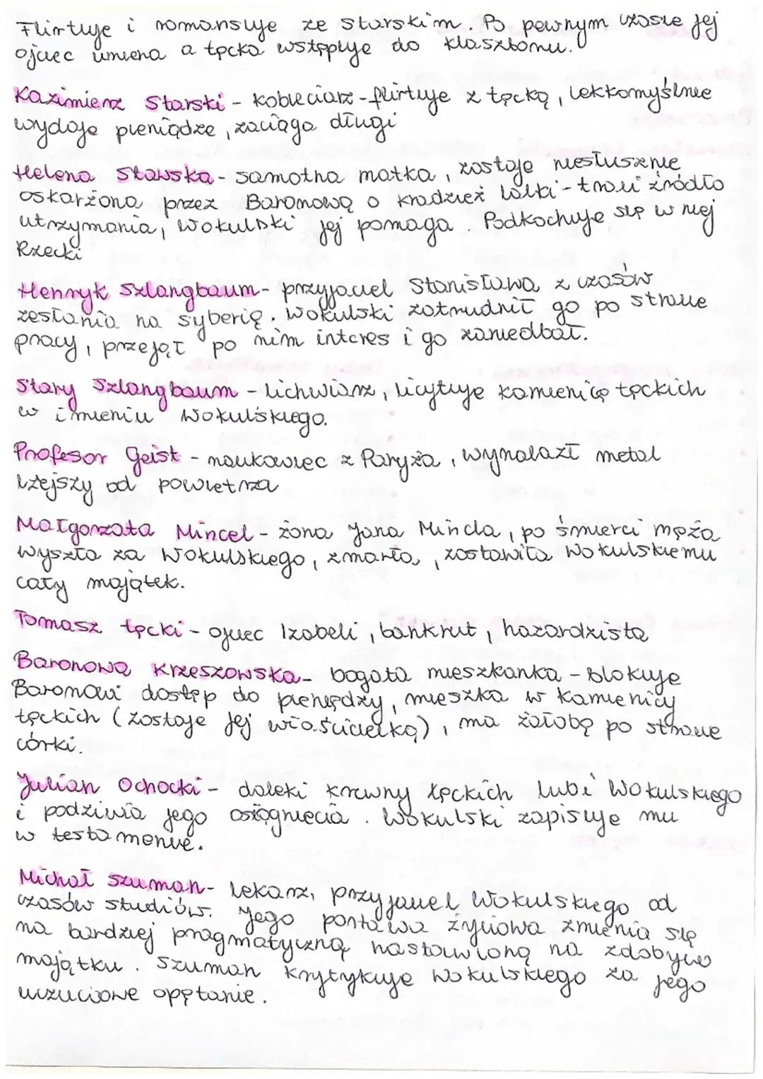 "Lalka", Bolesław Pris

Pozytywizm

Gotunek powieść realistyczna

Bohaterowie:

stonisław Wokulski - czterdziestosześcioletni kupiec wywodzq
