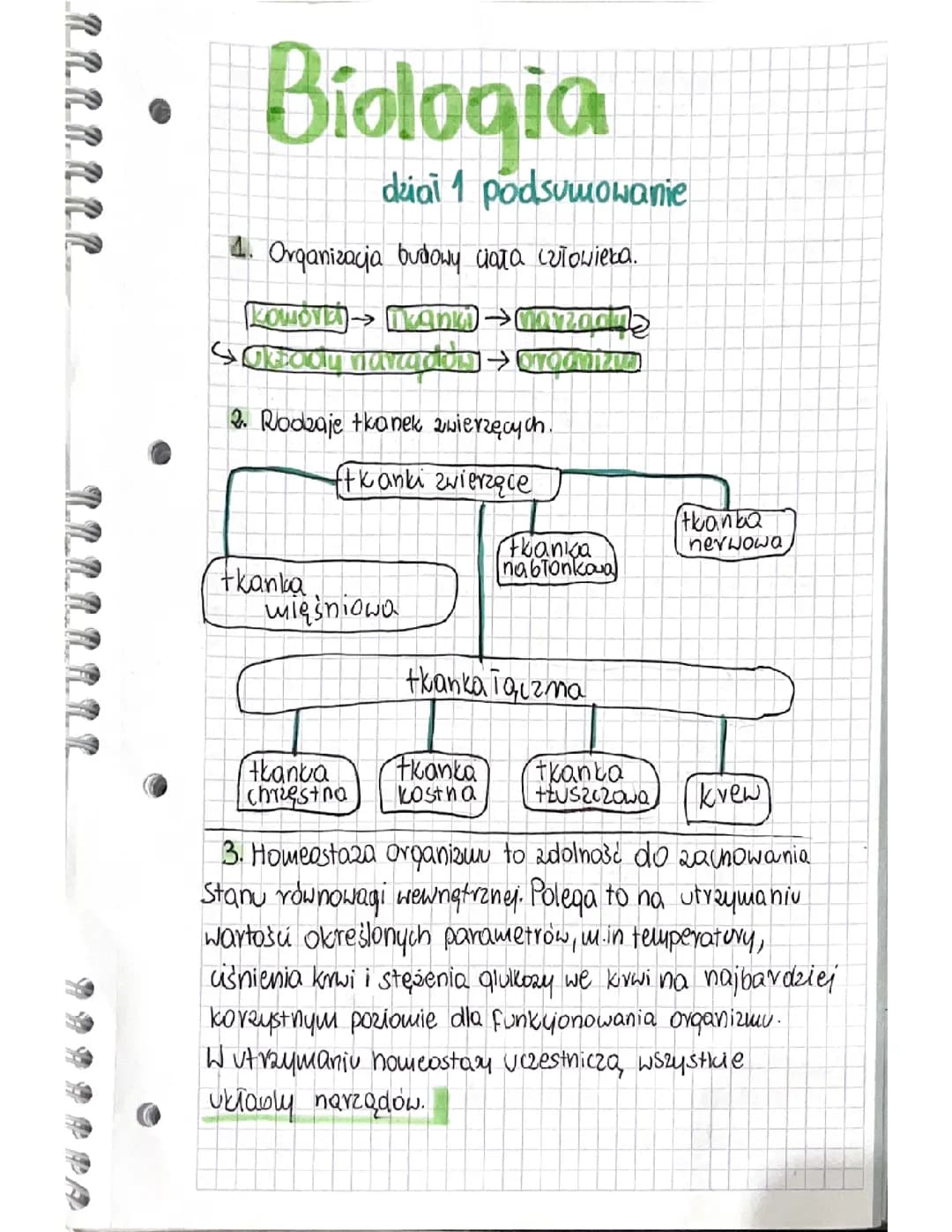 Notatki klasa 7 biologia dział 1