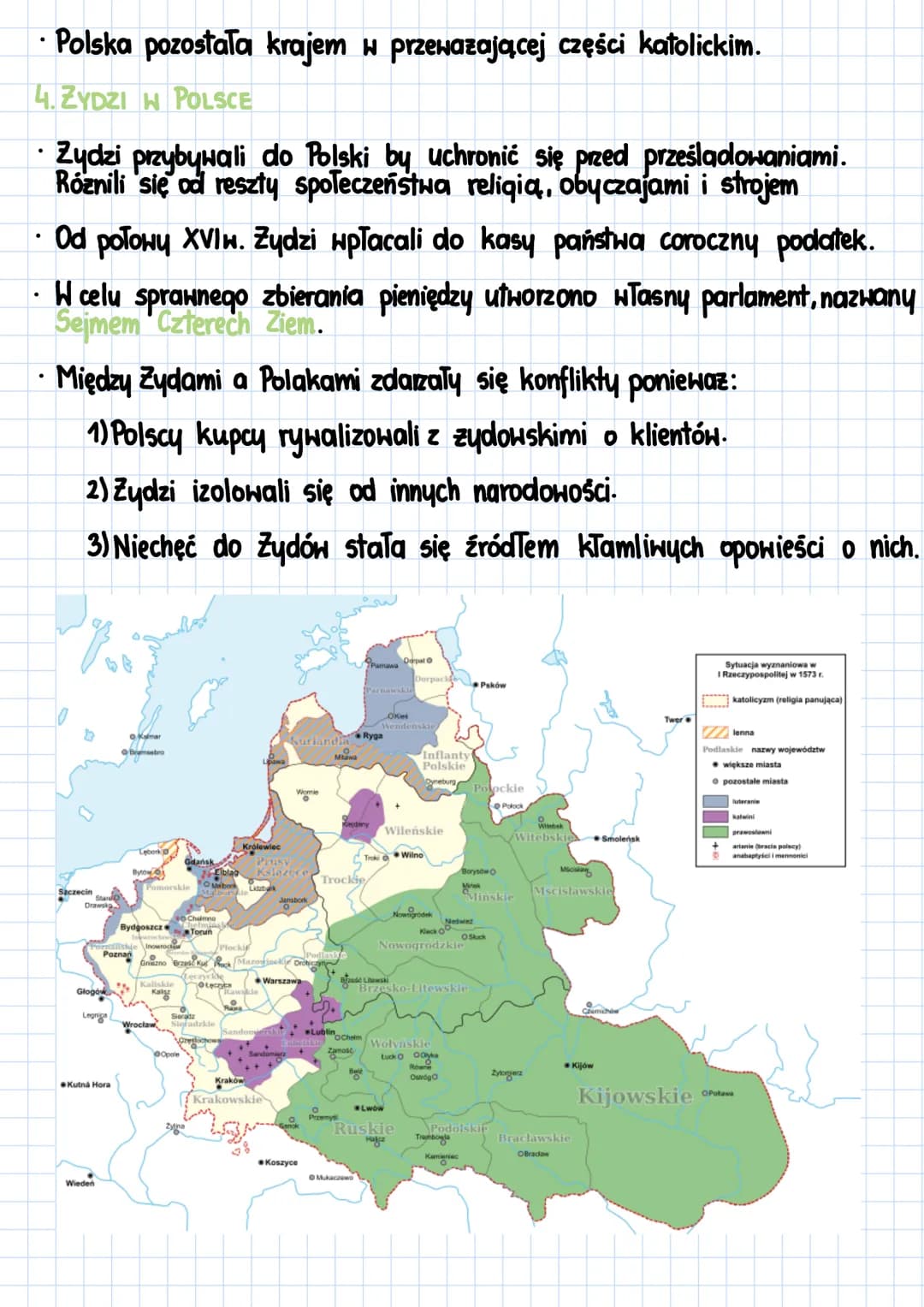 TOLERANCJA RELIGIJNA W POLSCE
1.REFORMACJA W POLSCE I NA LITHIE
·Na ziemiach Polski i Litwy stykały się ze sobą dwa wielkie wyznania
Chrześc