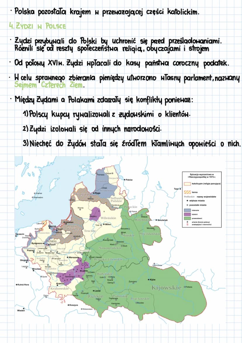 TOLERANCJA RELIGIJNA W POLSCE
1.REFORMACJA W POLSCE I NA LITHIE
·Na ziemiach Polski i Litwy stykały się ze sobą dwa wielkie wyznania
Chrześc