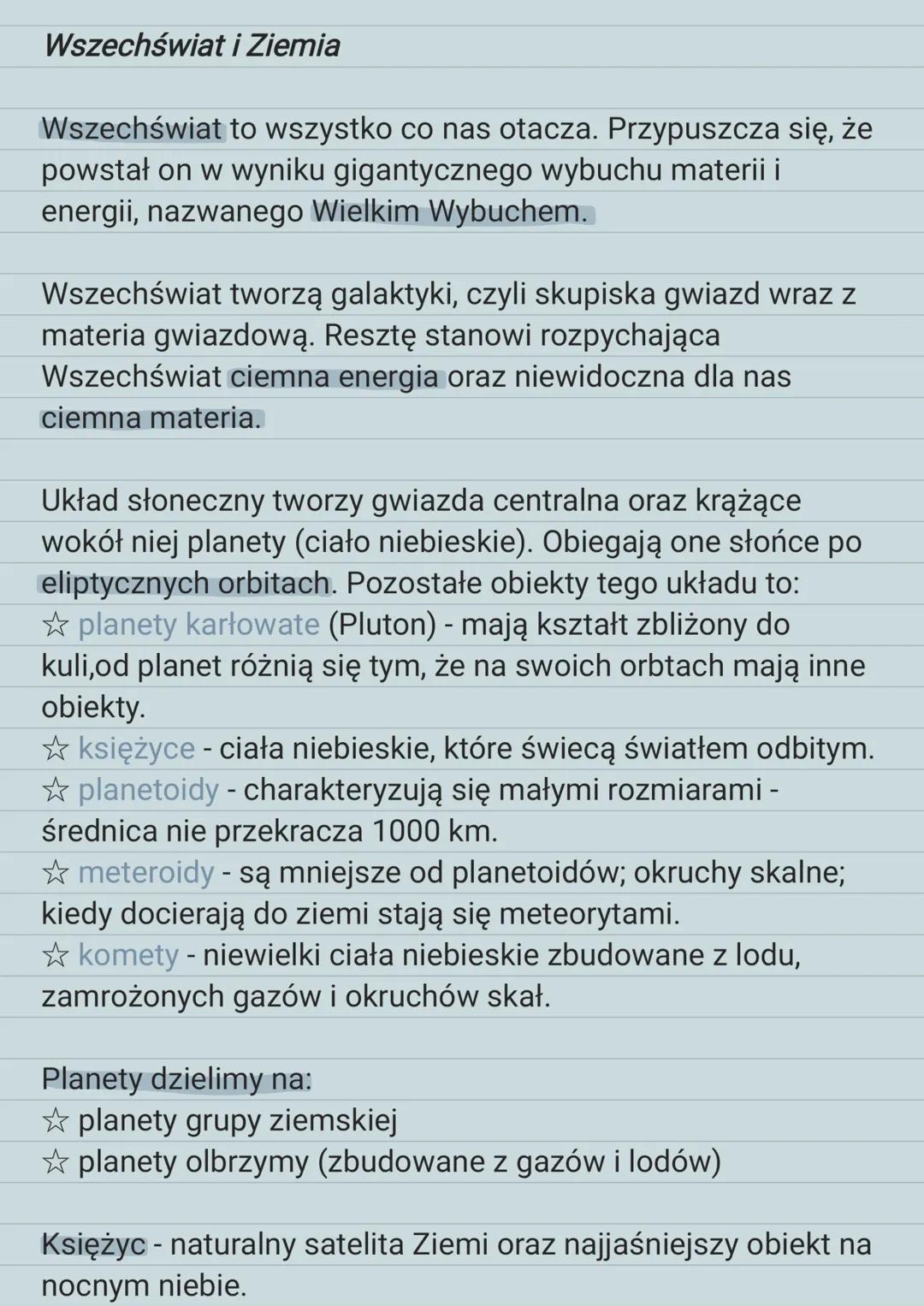 Ruch obiegowy Ziemi
Cechy tego ruchu:
✩ pełny obieg Ziemi trwa 1 rok
✩ruch Ziemi wokół Słońca odbywa się na eliptycznej orbicie,
w trakcie o