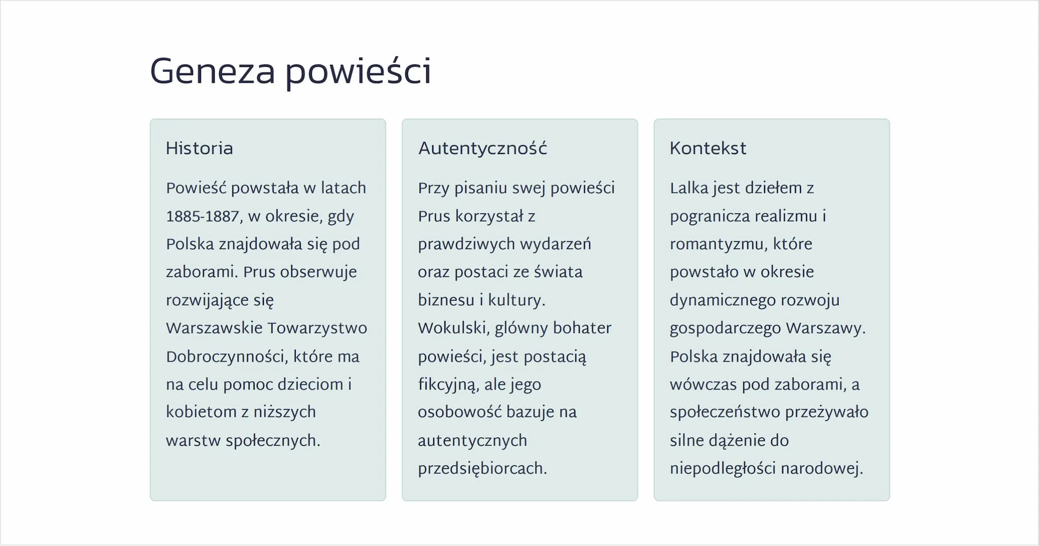 "Lalka" Bolesława Prusa
Powieść "Lalka" Bolesława Prusa to dzieło, które na zawsze zapisze się
w historii literatury polskiej. Przez wiele l