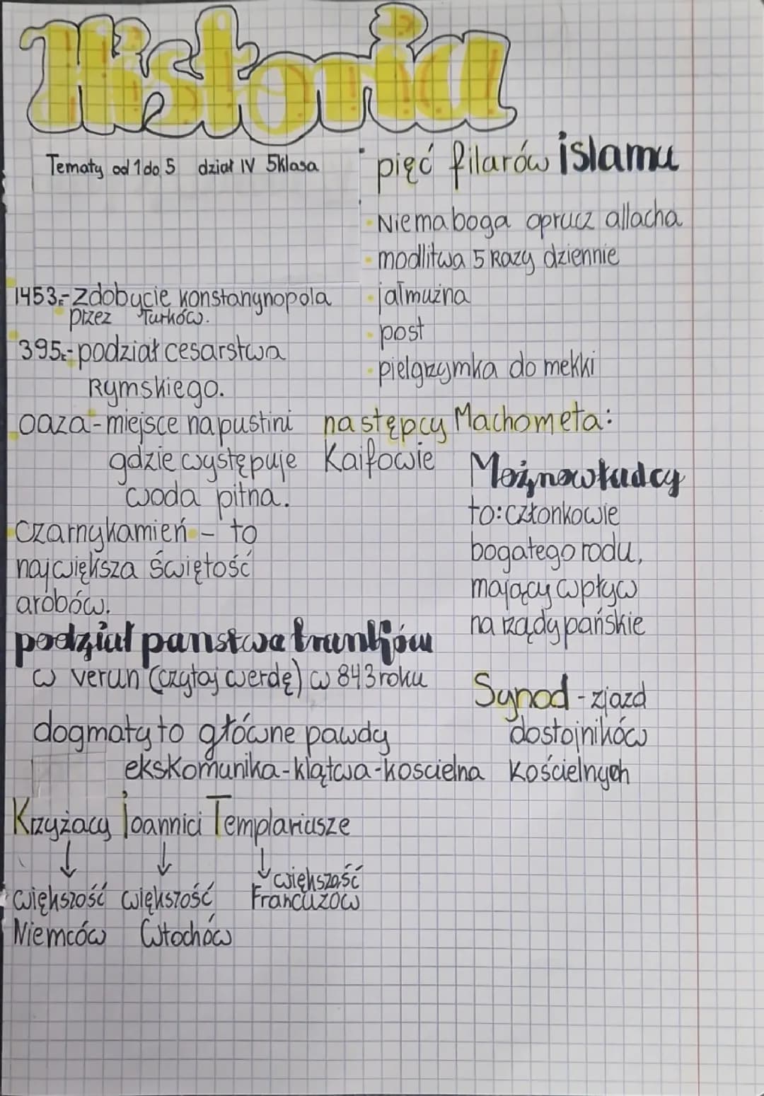Dział IV Historia klasa 5