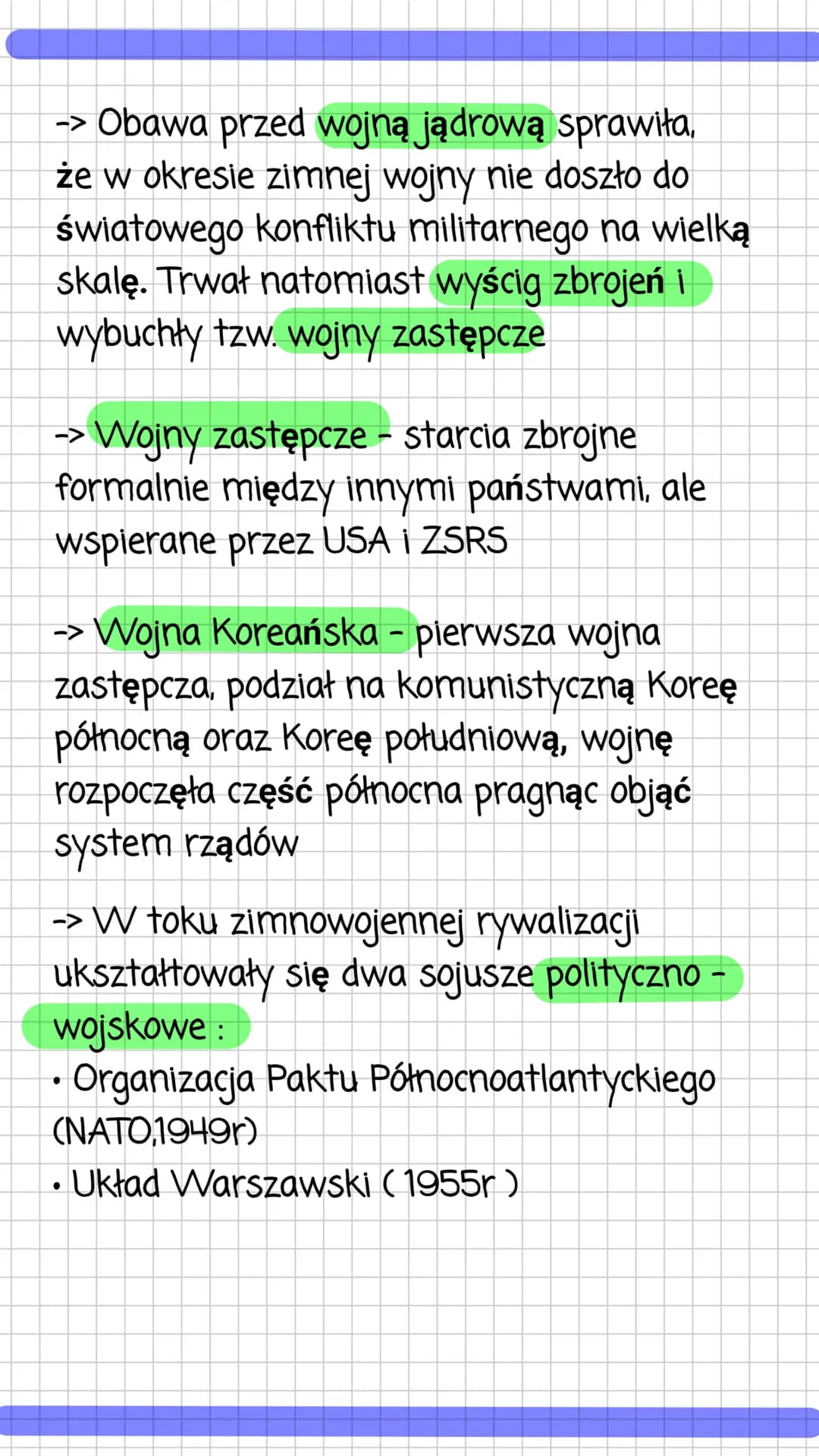 Zimna Wojna
-> Wkrótce po zakończeniu II wojny
światowej rozpoczęła się tzw. zimna wojna
trwająca ponad 40 lat, rywalizacja dwóch
supermocar