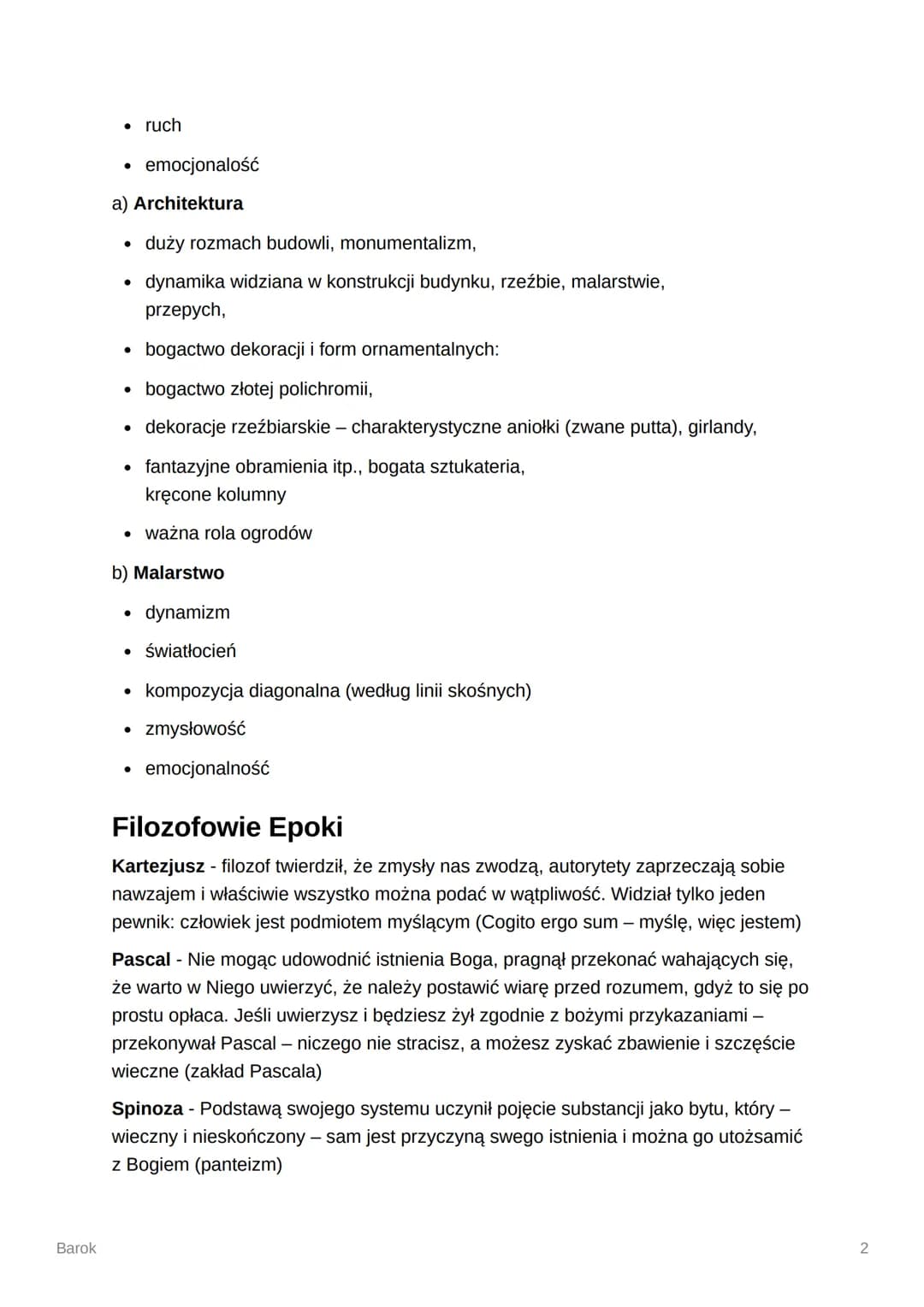 Barok
Barok
Główny kierunek w kulturze europejskiej, którego trwanie datuje się od XVII w.
do 1 połowy XVIII w. w Polsce i od końca XVI w do