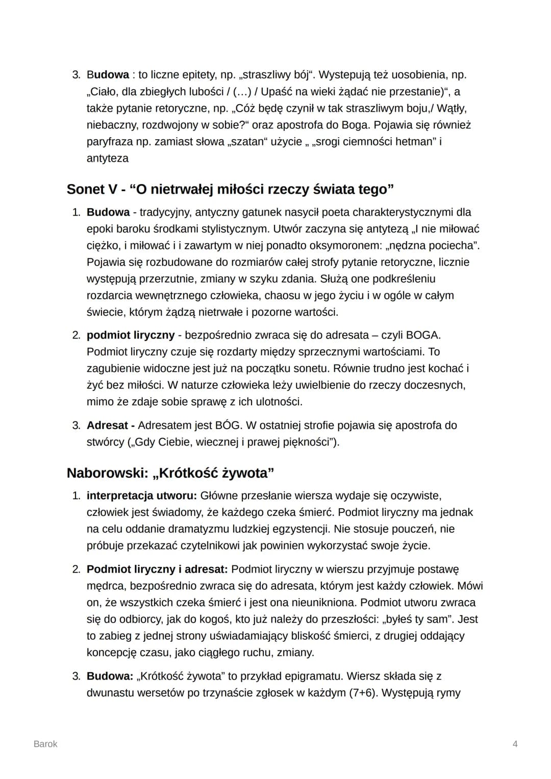 Barok
Barok
Główny kierunek w kulturze europejskiej, którego trwanie datuje się od XVII w.
do 1 połowy XVIII w. w Polsce i od końca XVI w do