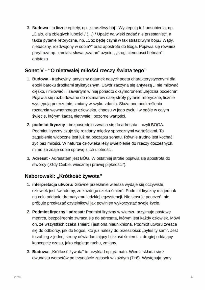 Barok
Barok
Główny kierunek w kulturze europejskiej, którego trwanie datuje się od XVII w.
do 1 połowy XVIII w. w Polsce i od końca XVI w do