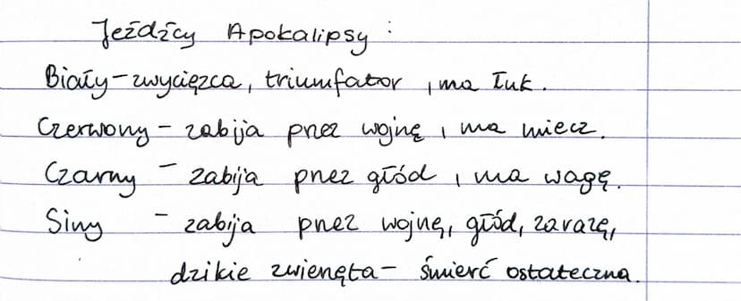 Lekcja
Temat: Apokaliptyczna wizja biblijna: widzenia
Sir. Jana.
Apokalipsa sit. Jana została napisana pod
Patmos
koniec I wieku na wyspie
C
