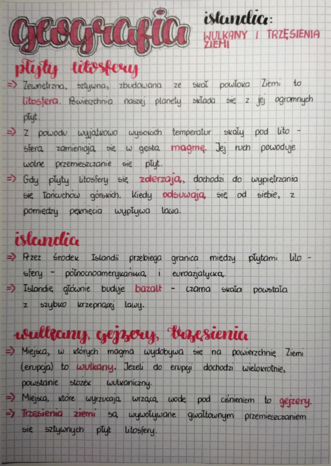 geografia
płyty litosfery
=> Zewnętrzna, sztywna, zbudowana ze
skał powłoka Ziemi to
litosfera. Powierzchnia naszej planety składa się z jej