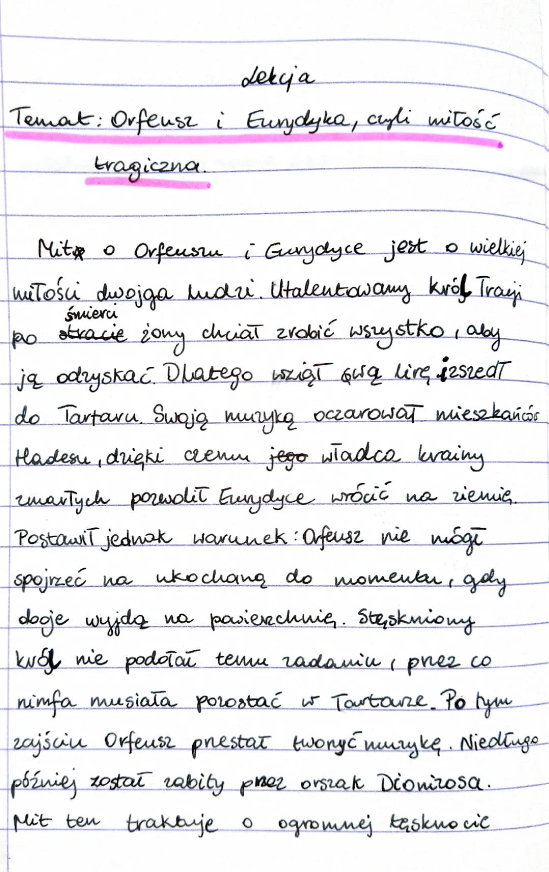 Mit o Orfeuszu i Eurydyce - Krótkie Streszczenie i Plan Wydarzeń
