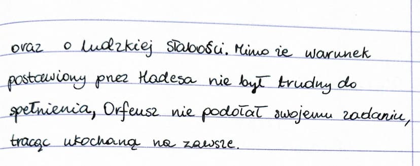 Lekcja
Temat: Orfeusz i Eurydyka, czyli miłość
tragiczna.
wielkiej
Mit o Orfensie i Gurydyce jest
miłości dwojga ludzi. Utalentowany król Tr