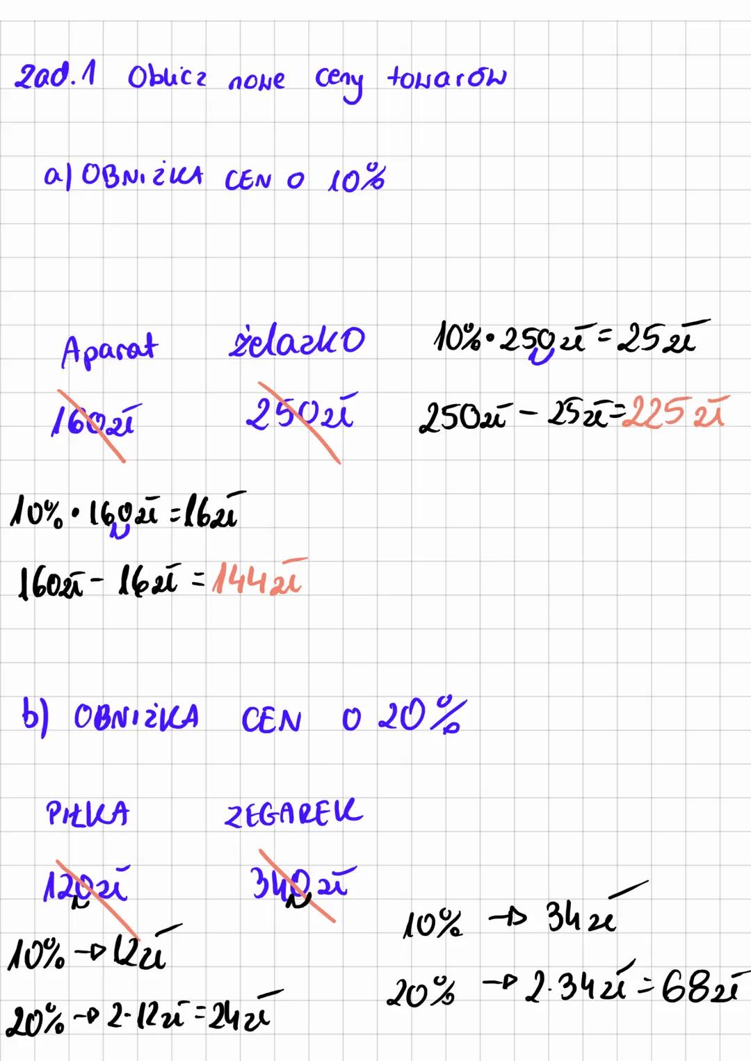 PROCENTY
KLASA
6
Obniżki i podwyżki 1. PROCENTY I UŁAMKI
45%
4
1% → 12/20 = 0,07
% → :100
45 os. no 100 os
45
100
100
100% = 1
20
20% = 20:1