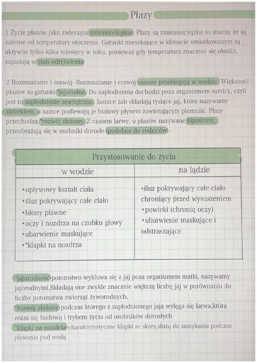 Płazy
1 Życie płazów jako zwierzęta zmiennocieplne Plazy są zmiennocieplne to znaczy że są
zależne od temperatury otoczenia. Gatunki mieszka