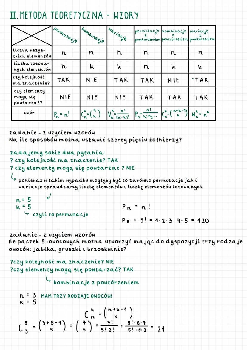 I. NARZĘDZIA
np.
silnia
iloczyn liczb naturalnych dodatnich
Kombinatoryka
5!.6.7
= 42
5!
5!
większe zapisuje za pomocą mniejszego
silnia
n. 