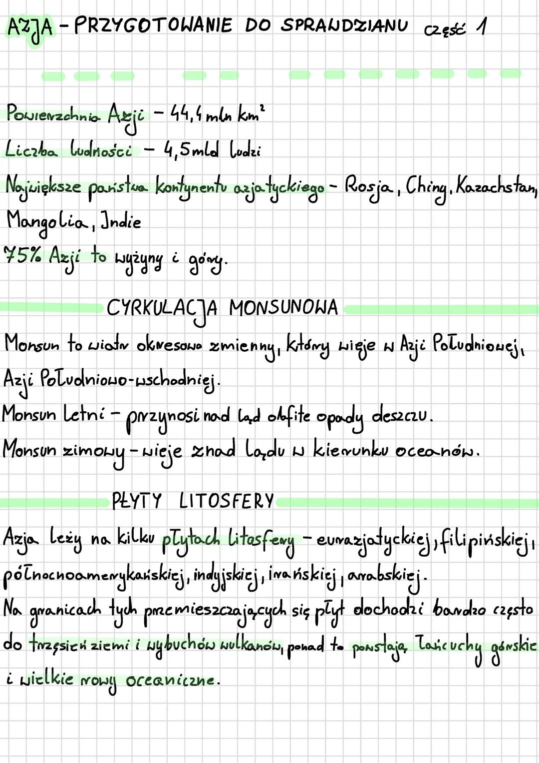 Azja geografia klasa 8
