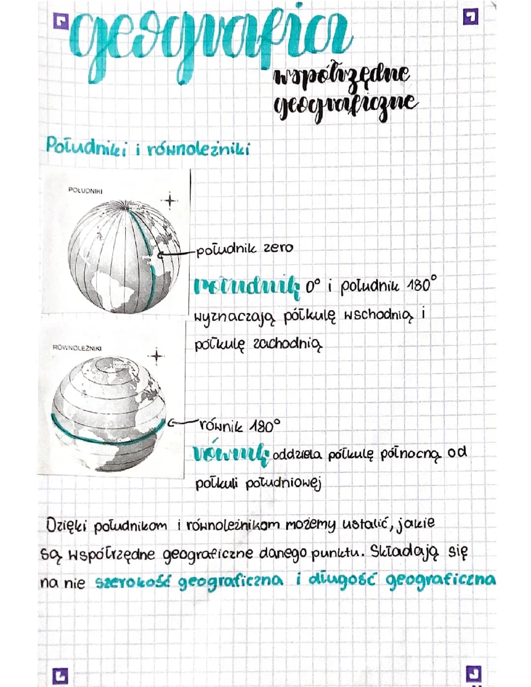 Południki i równoleżniki