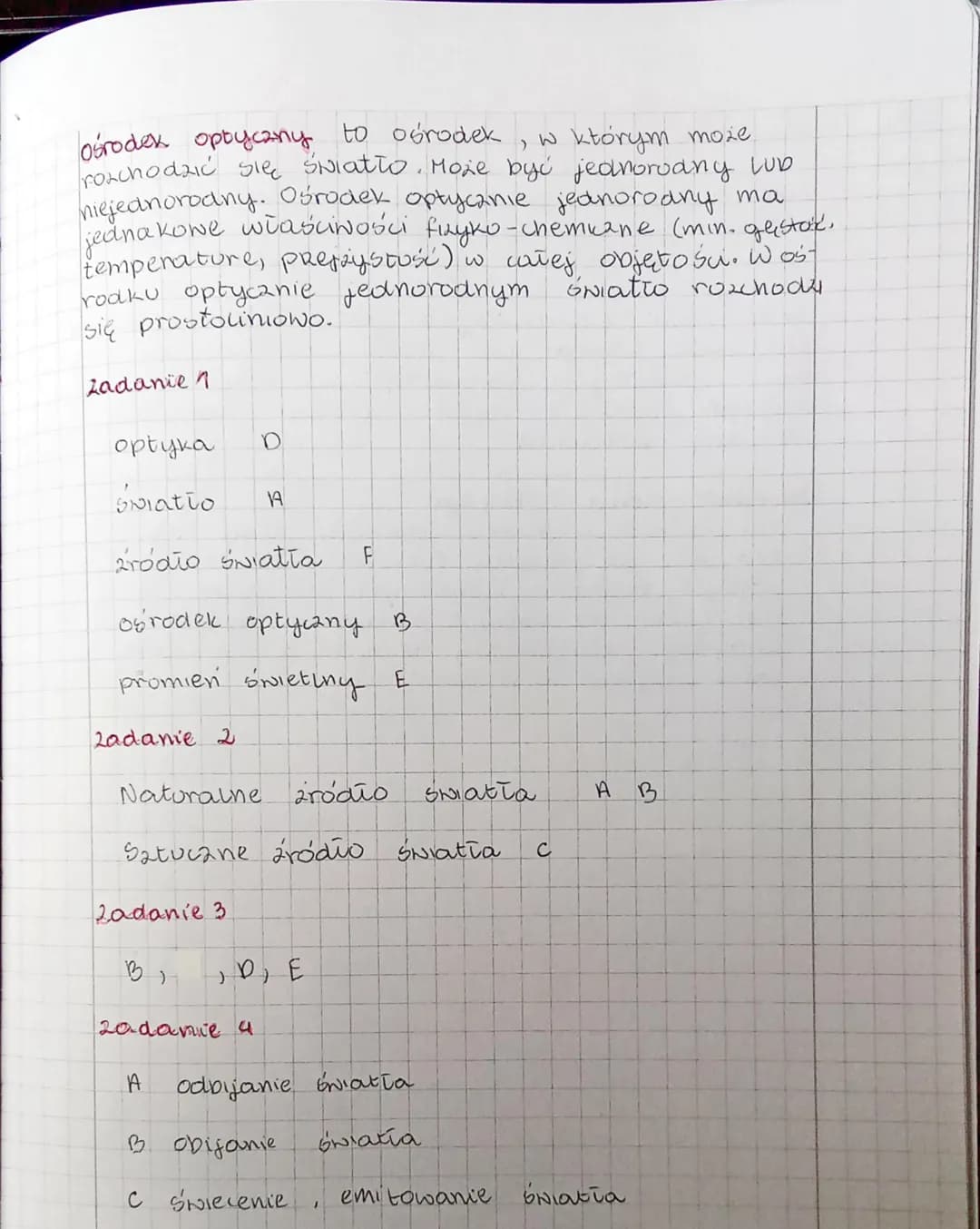 nm = m. 10
1875
अल 19
Temat: Smatto jego właściwości.
Optyka to nauka zajmująca się
materia.
odziaływaniem 2
Prędkość Światia
wynosi 3.108 m