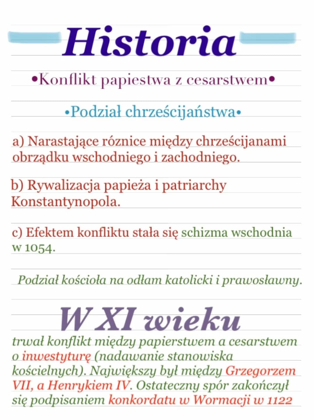 Historia-Konflikt papiestwa z cesarstwem