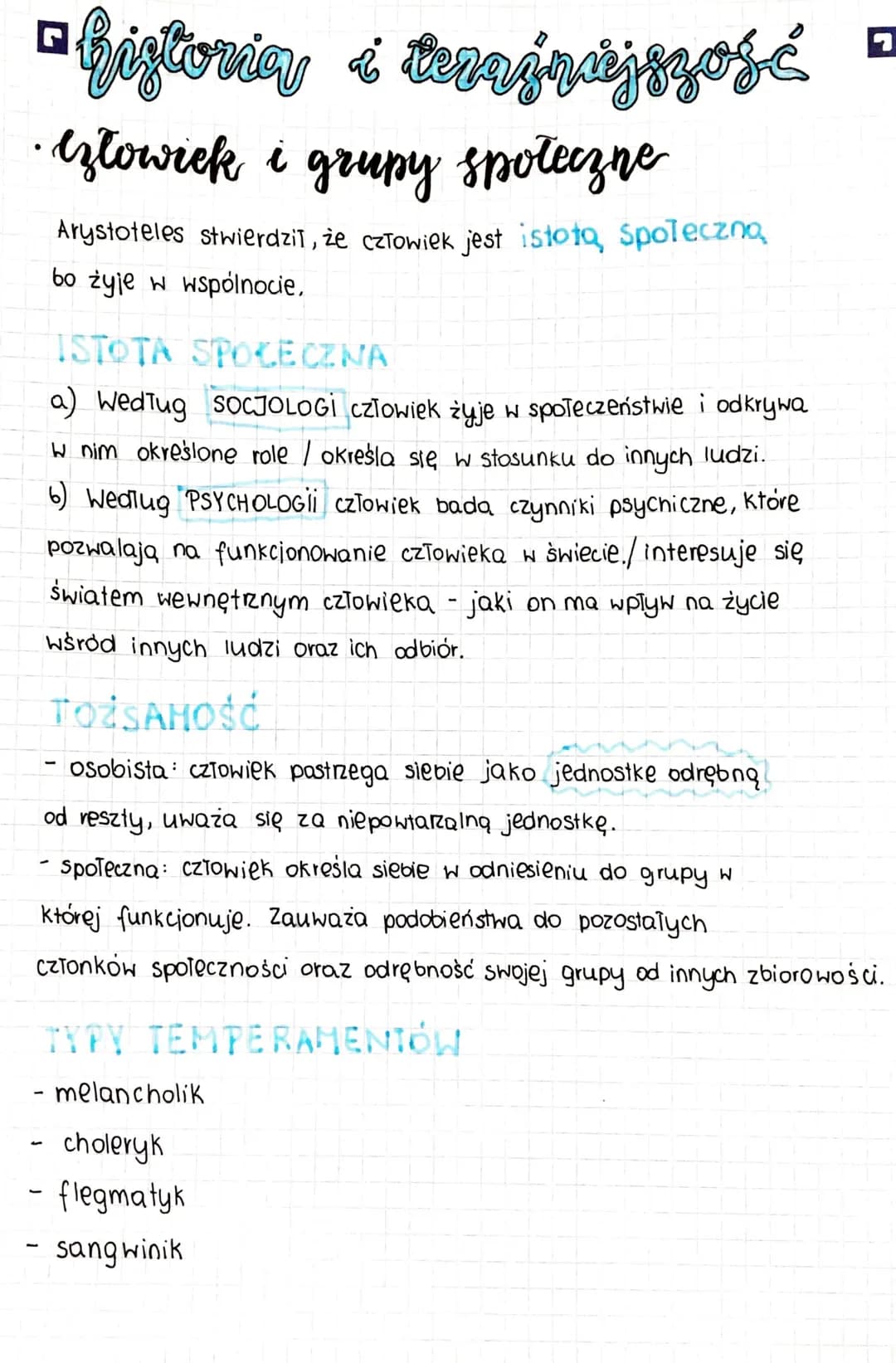 fistorian i teraźniejszość
izlowiek i grupy społeczne
Arystoteles stwierdził, że człowiek jest istotą, Społeczna,
bo żyje w wspólnocie,
ISTO