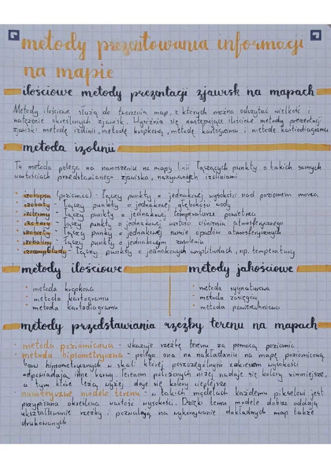 Metody przedstawiania danych geograficznych na mapie